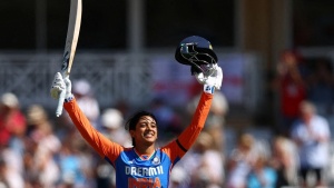 Mandhana's Blistering Century, Charani's Debut Four-Fer Power India to Crushing T20I Win Over England