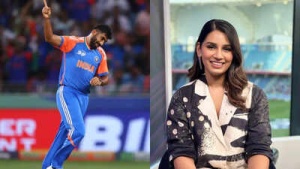 Sanjana Ganesan's Playful Banter with Bobby Deol Steals Spotlight Amid Asia Cup Match
Hoặc:
Asia Cup: Sanjana Ganesan's Husband Jasprit Bumrah Lauded by Celebrities During India-Bangladesh Clash