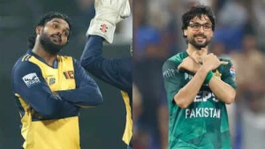 Asia Cup Showdown: Hasaranga and Abrar Engage in Spirited Celebration Duel