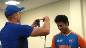 Watch: Shivam Dube wins Impact Player award at Asia Cup, gets trolled by teammates