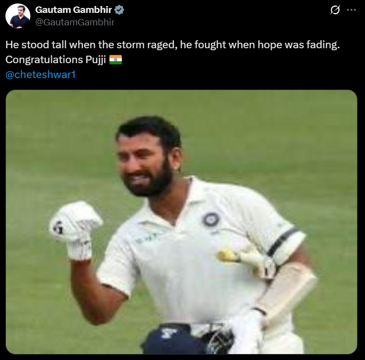 Gautam Gambhir Tweet