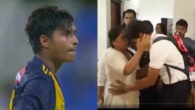 Dunith Wellalage rejoins Sri Lanka after father's demise; emotional family farewell goes viral - Watch